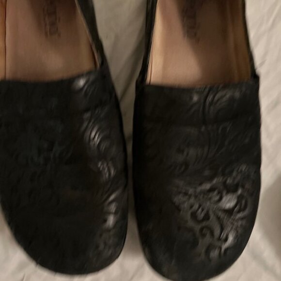 Alegria Leather womens size 40 black shoes boots clogs work 81/2 8.5 - Picture 3 of 5